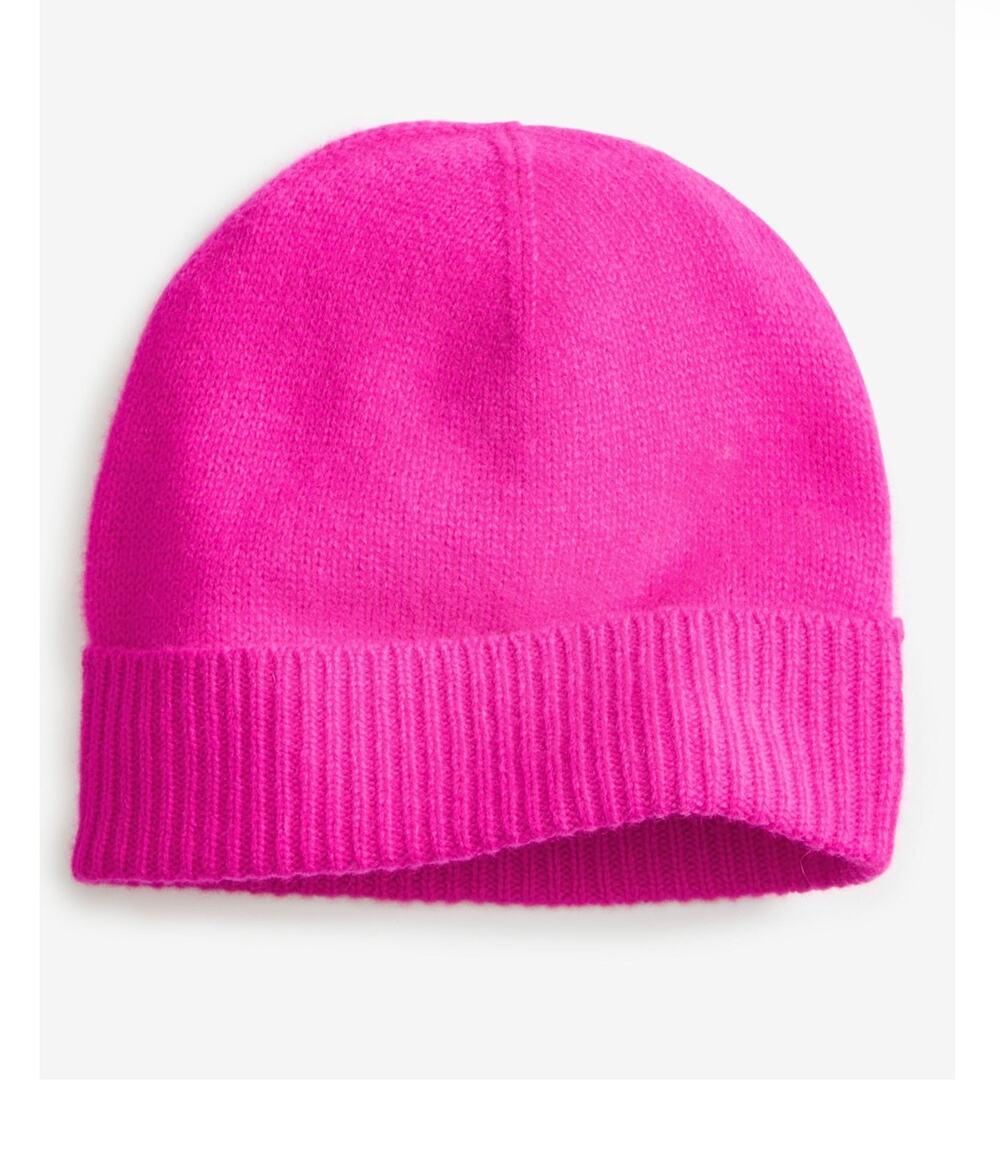 New Charter club 100% cashmere beanie fierce pink